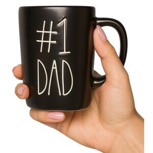 Rae Dunn Mug CERAMIC Cup #1 Dad Black Coffee Tea NWT